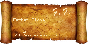 Ferber Ilona névjegykártya